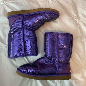 Purple Sparkly UGG Boots